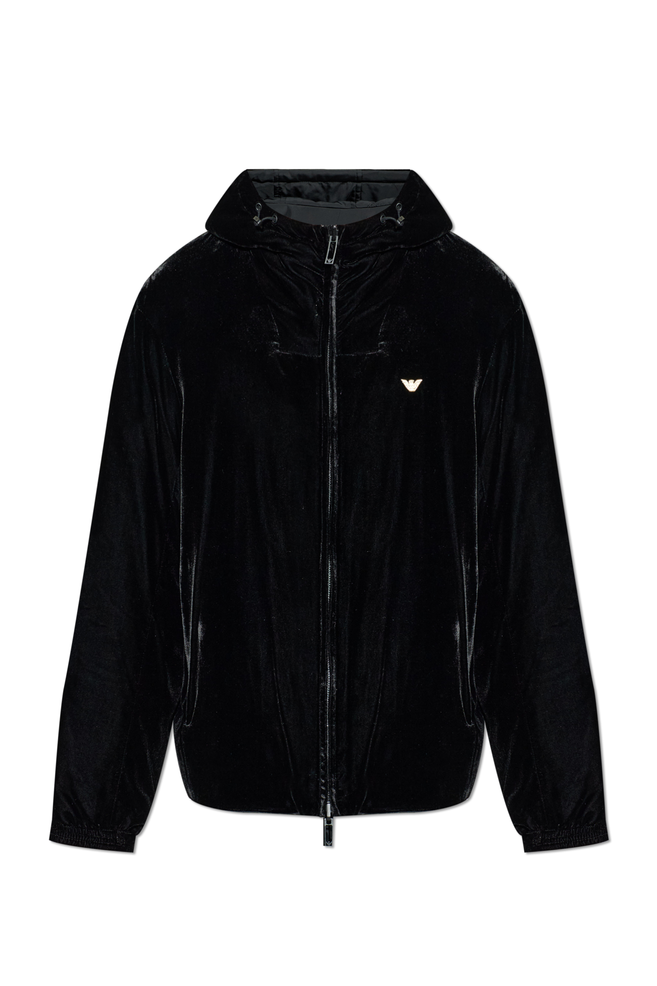 Black Reversible hooded jacket Emporio Armani - Vitkac GB